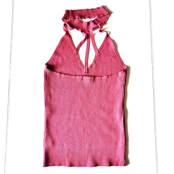 Debut Pink Ribbed Tank Top - Picture 5 of 8